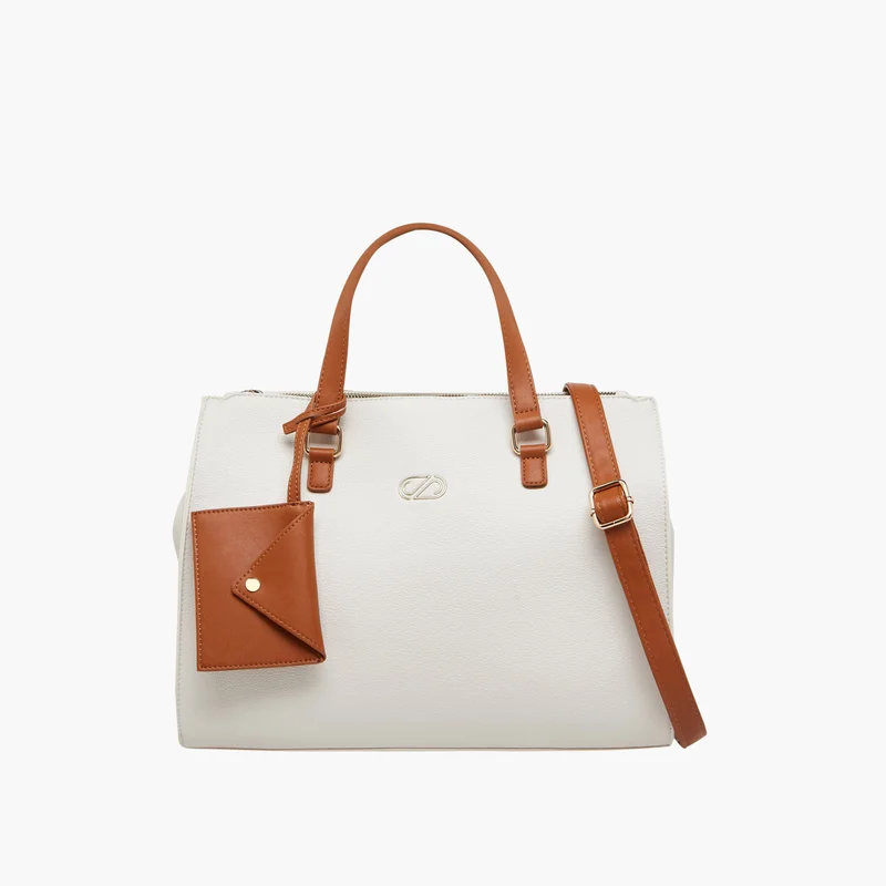 ساشا Sasha Solid Tote Bag in White for Women